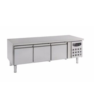 Combisteel Lage koelwerkbank | 3 deurs | 317L | (H)65x(B)179,5x(D)70