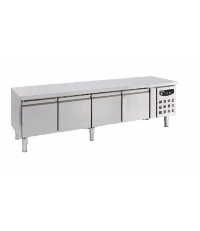 Combisteel Lage koelwerkbank | 4 deurs | 420L | (H)65x(B)223x(D)70