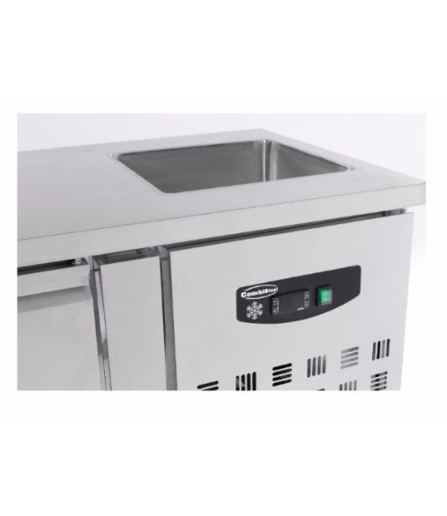 Koelwerkbank met spoelbak | 3 deurs | (H)86x(B)202x(D)70