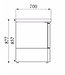 Combisteel Koelwerkbank Compact Line | 2 deurs | (H)87,5x(B)90x(D)70