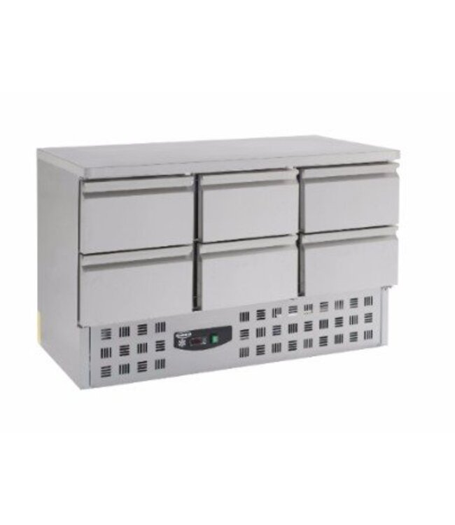 Combisteel Koelwerkbank Compact Line | 6 lades | (H)87,5x(B)136,5x(D)70