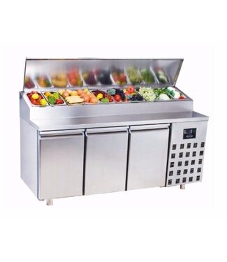 Combisteel Saladette Pro Line | 3 deurs | (H)109x(B)186,5x(D)70