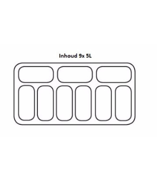 Schepijsvitrine Bali | 9x 5L | (H)125,7x119,2x82,8cm