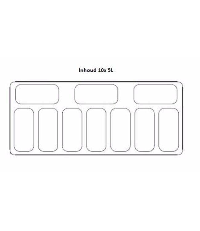 Schepijsvitrine Curacao | 10x 5L | (H)125,7x(B)144,7x(D)82,5cm