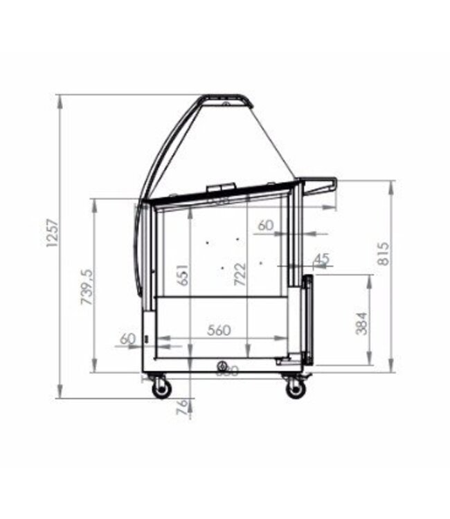 Schepijsvitrine Malta | 13x 5L | (H)125,7x166,2x82,5cm