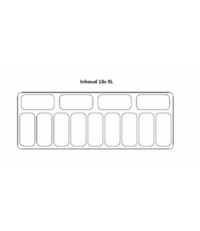 Schepijsvitrine Malta | 13x 5L | (H)125,7x166,2x82,5cm