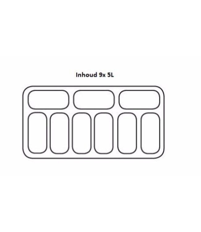 Schepijsvitrine Java | 8x 5L | (H)122,9x118,4x72,7cm