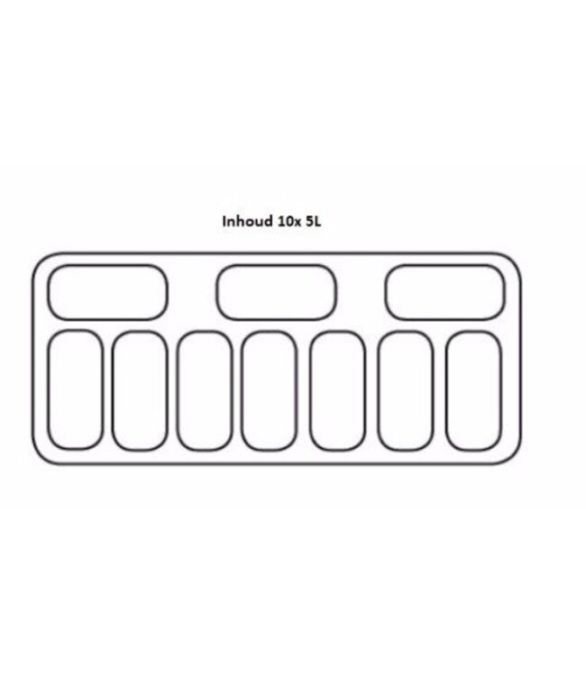Schepijsvitrine Tenerife | 10x 5L | (H)122,9x(B)143,9x(D)72,7