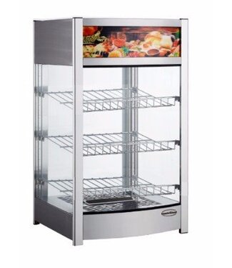 Combisteel Warmhoudvitrine | 3 schappen | (H)78,5x(B)46x(D)44,8