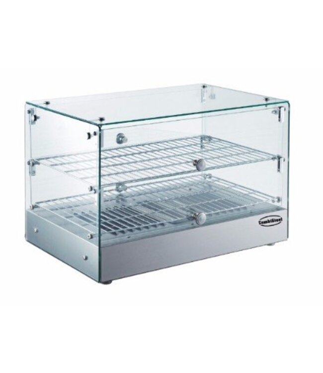 Warmhoudvitrine | vierkant | 50L | (H)37,6x(B)55,4x(D)36,1