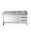 Werktafel RVS met deuren en 3 lades | Chef Line | (H)85/90x(B)200x(D)70