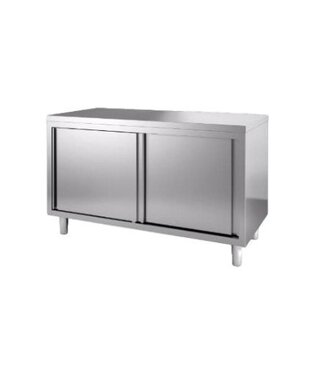 Werktafel met deuren | Chef Line | (H)85x(B)100x(D)70