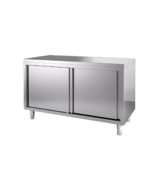 Werktafel met deuren | Chef Line | (H)85x(B)100x(D)70