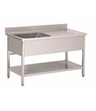 Spoeltafel RVS  | Chef Line | bak links | (H)90x(B)120x(D)70