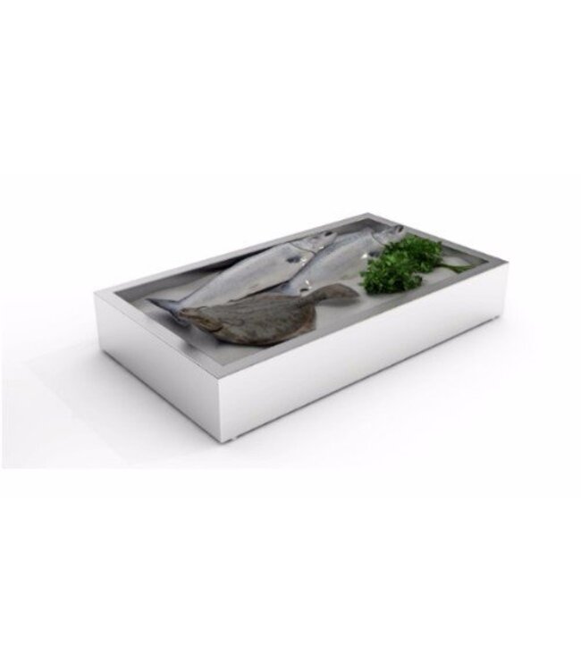 RVS crushed ice bak | 3/1GN | (H)170x(B)1042x(D)590