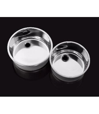 Losse RVS spoelbak rond | (H)18x(Ø)38cm