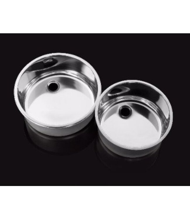 Losse RVS spoelbak rond | (H)18x(Ø)38cm