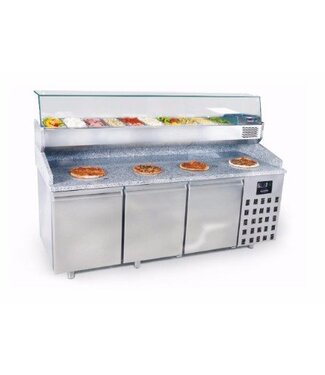 Combisteel Pizzawerkbank | Pro Line | 3 deurs | (H)108x(B)210x(D)80