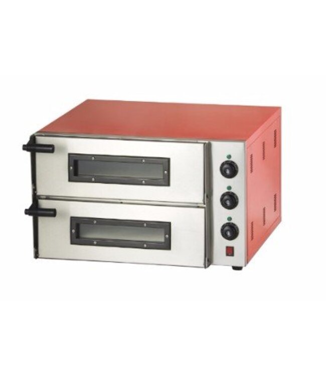 Pizza oven | 2x 1 pizza | Ø45cm | 230V | 3kW | (H)43x(B)68,5x(D)67,5