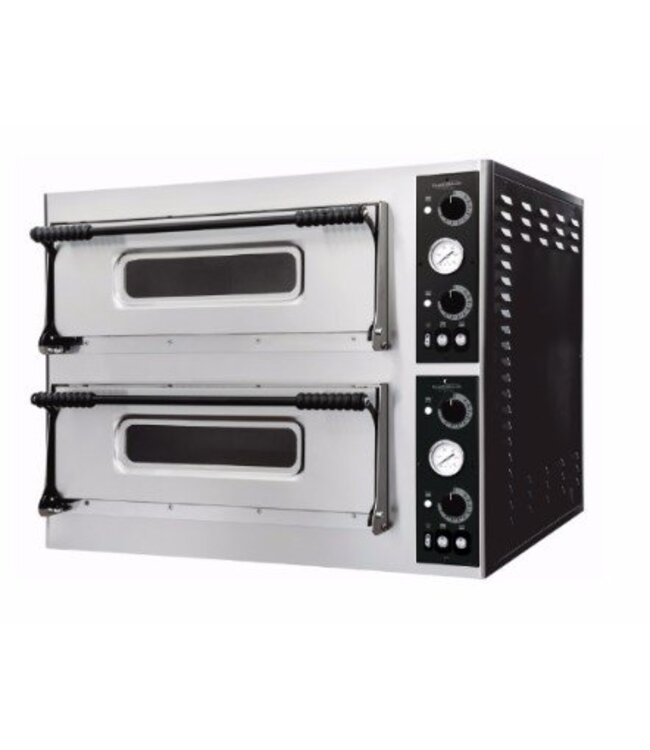 Combisteel Pizza oven | 2x 6 pizza's | Ø32cm | 400V |14,4kW | (H)74,5x(B)97,5x(D)121,4