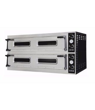 Combisteel Pizza oven | 2x 9 pizza's | Ø35cm | 400V | 30,6kW | (H)74,5x(B)150x(D)131,4