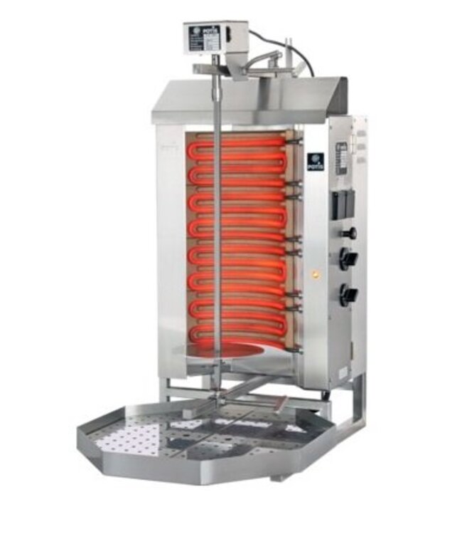 Döner gyros grill E2-S | elektrisch | 30kg vlees | 460mm hoog