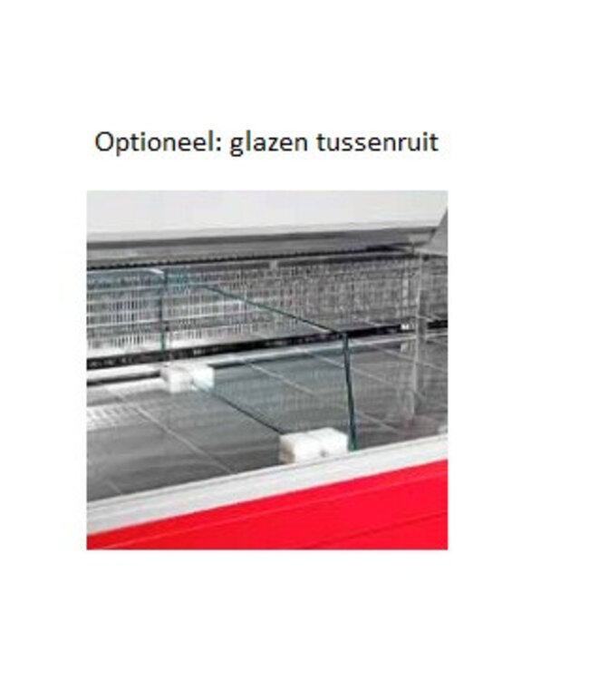 Koeltoonbank Hill | Recht glas | (H)122x(B)300x(D)80cm