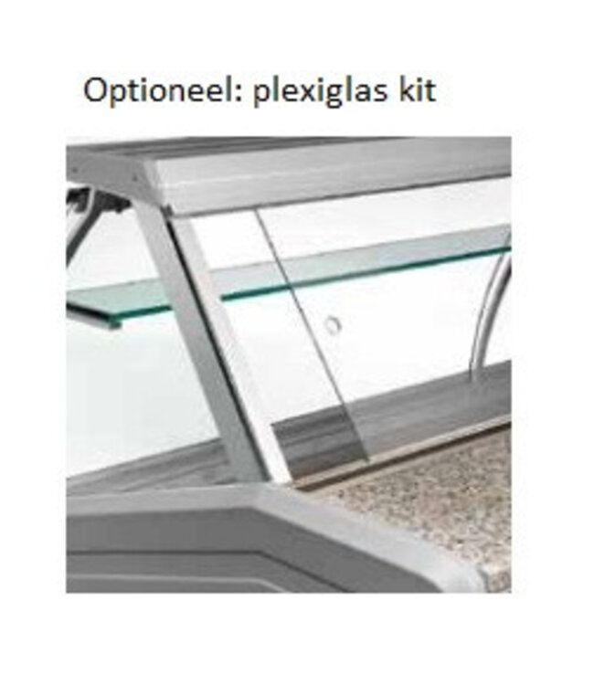 Koeltoonbank Hill | Recht glas | (H)122x(B)300x(D)80cm