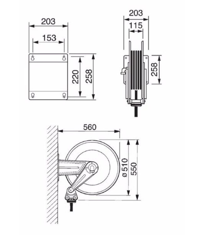 RVS Slanghaspel horeca en levensmiddelen | 20 meter