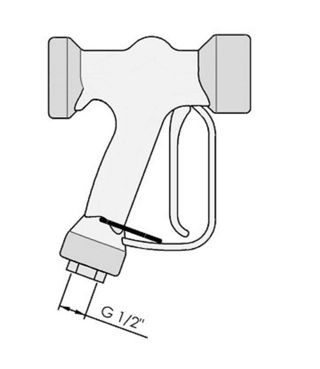 Reinigingspistool voor slangoproller