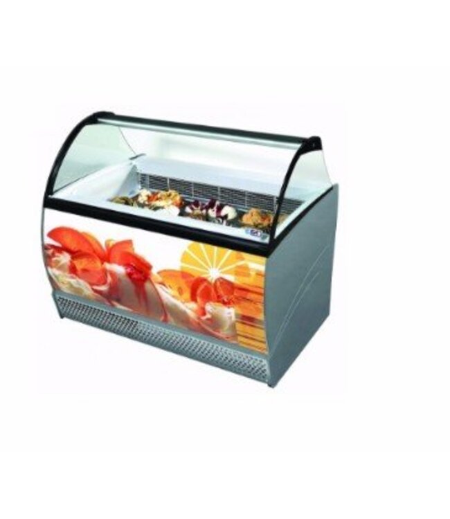 Schepijsvitrine Isabella | 10+10x 5L | (H)137,2x(B)131,7x(D)90,6cm