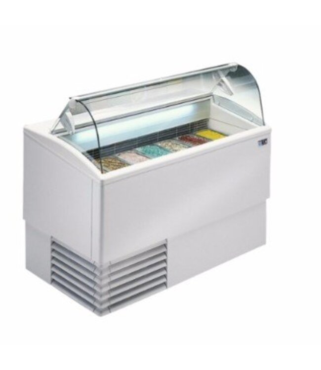 Schepijsvitrine Isetta met onderkoeling | 7+7x 5L | (H)117,6x(B)135,4x(D)80cm
