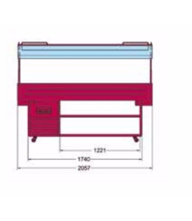 Saladebar Isola 6 M | 6x 1/1GN | Verrijdbaar