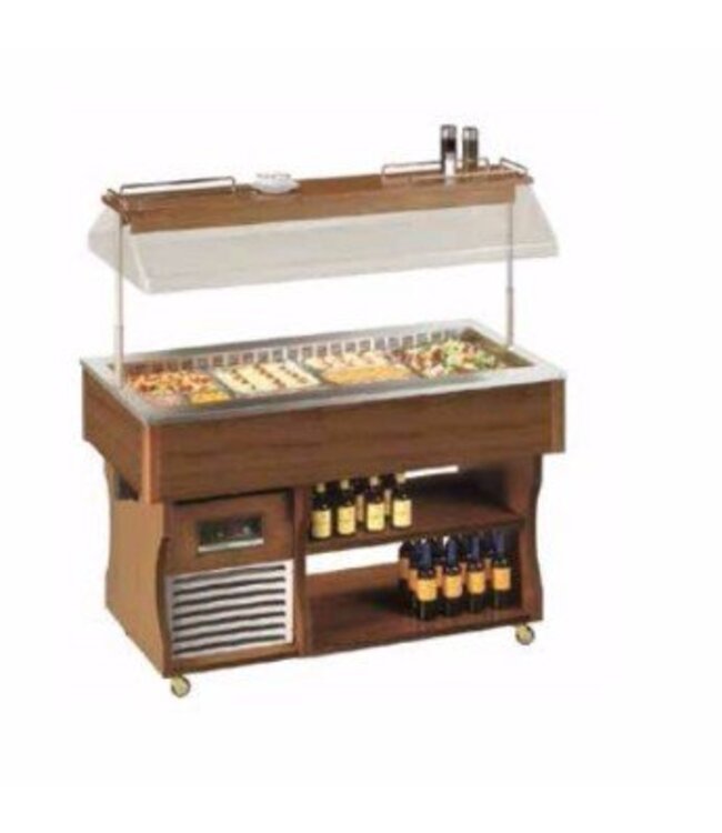 Saladebar Isola 4 M | 4x 1/1GN | Verrijdbaar