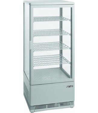 Saro Gekoelde showvitrine SC100 | wit | 98L | (H)110,5x(B)42,6x(D)38