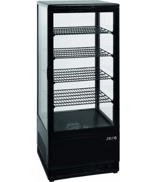 Saro Gekoelde showvitrine SC100 | zwart | 98L | (H)110,5x(B)42,6x(D)38