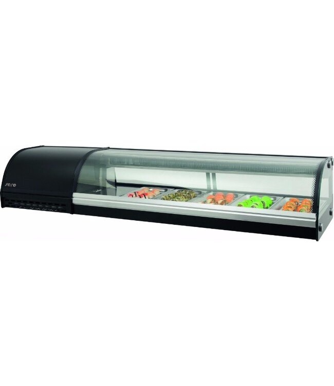 Sushivitrine | 5x 1/3GN | 150cm breed | 39cm diep