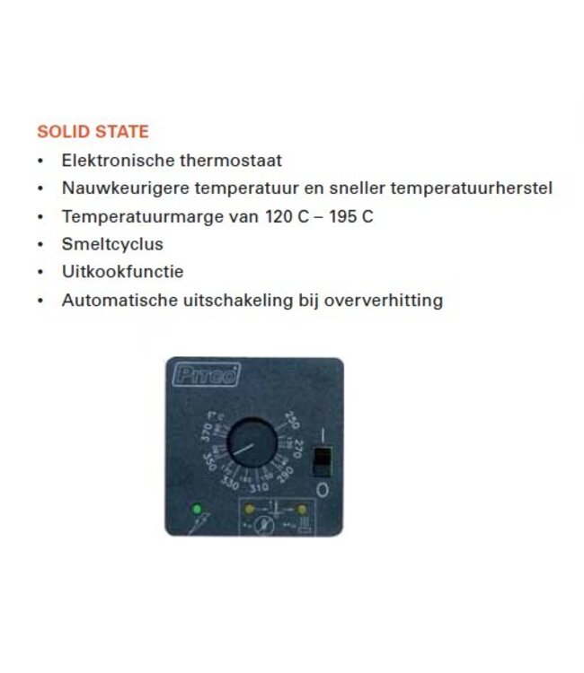 Pitco SE14S Solid State | friteuse elektrisch | 17kW | Olie 18-23kg | 60kg/u | (H)86,4x(B)39,7x(D)87,3