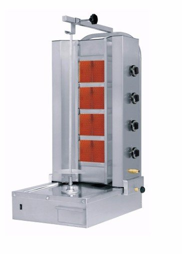 Produktbild von 4-Brenner Elektro-Döner-Kebab-Maschine 10,5 KW – Mobiler Grill Für Gastro & Gewerbe