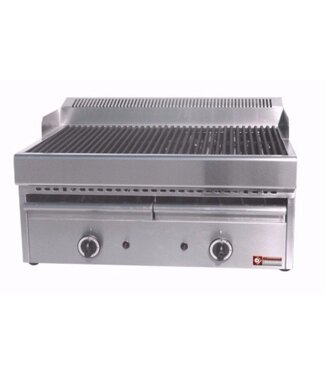 Diamond Stoomgrill - gas - dubbel met gietijzer - 770x630mm