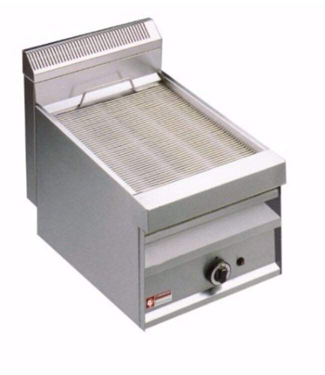 Stoomgrill - gas - enkel met bakrooster - 380x470mm