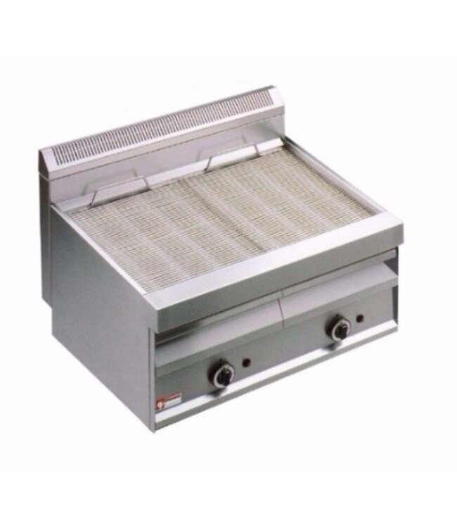 Stoomgrill - gas - dubbel met bakrooster - 780x470mm