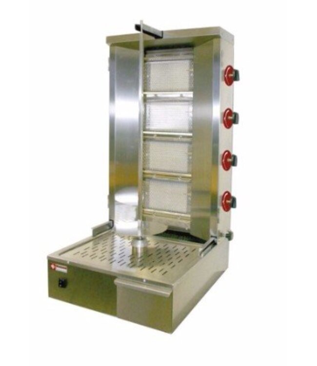 Gyros grill - op gas - 40-55kg