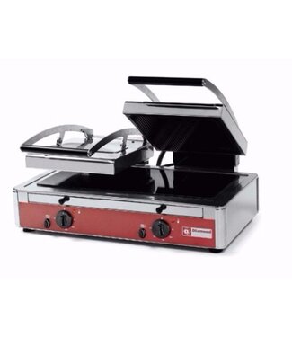 Diamond Panini grill keramisch | gegroefd/glad | 3,4kW | (H)24,5x(B)64x(D)44,5