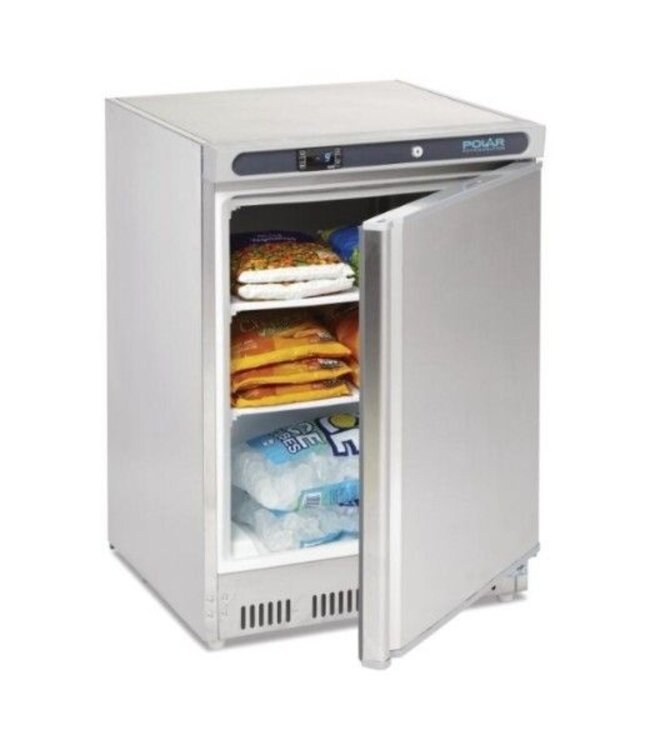 Tafelmodel vriezer RVS | 140L | (H)85,5x(B)60x(D)59,5