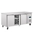 Polar Koelwerkbank RVS | 60x40cm | 3 deurs | 634L | (H)86x(B)202x(D)80