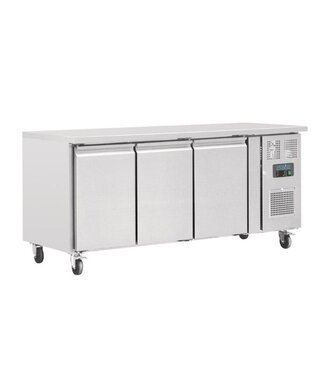 Polar Koelwerkbank RVS | 3 Deurs | 417L | (H)85x(B)179,5x(D)70cm