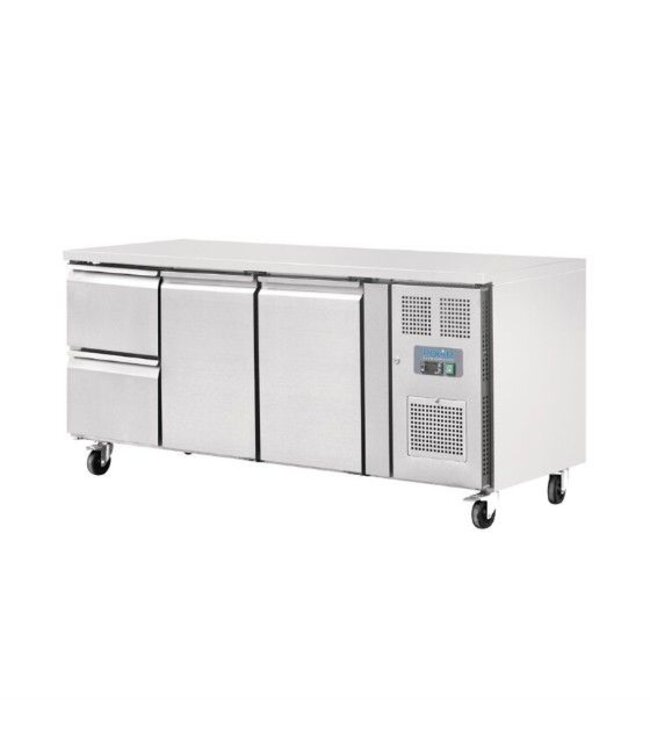 Koelwerkbank RVS | 2 Deurs 2 lades | 417L | (H)86x(B)179,5x(D)70cm