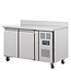 Polar Koelwerkbank RVS | 2 deurs | spatrand | 282L | (H)96x(B)136x(D)70