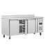 Polar Koelwerkbank RVS | 3 deurs | opspatrand | 417L | (H)95x(B)179,5x(D)70